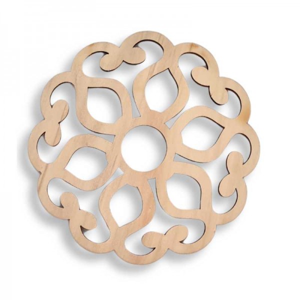 Leseni podstavki za pijačo Čipka - komplet